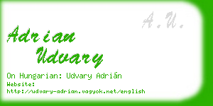 adrian udvary business card
